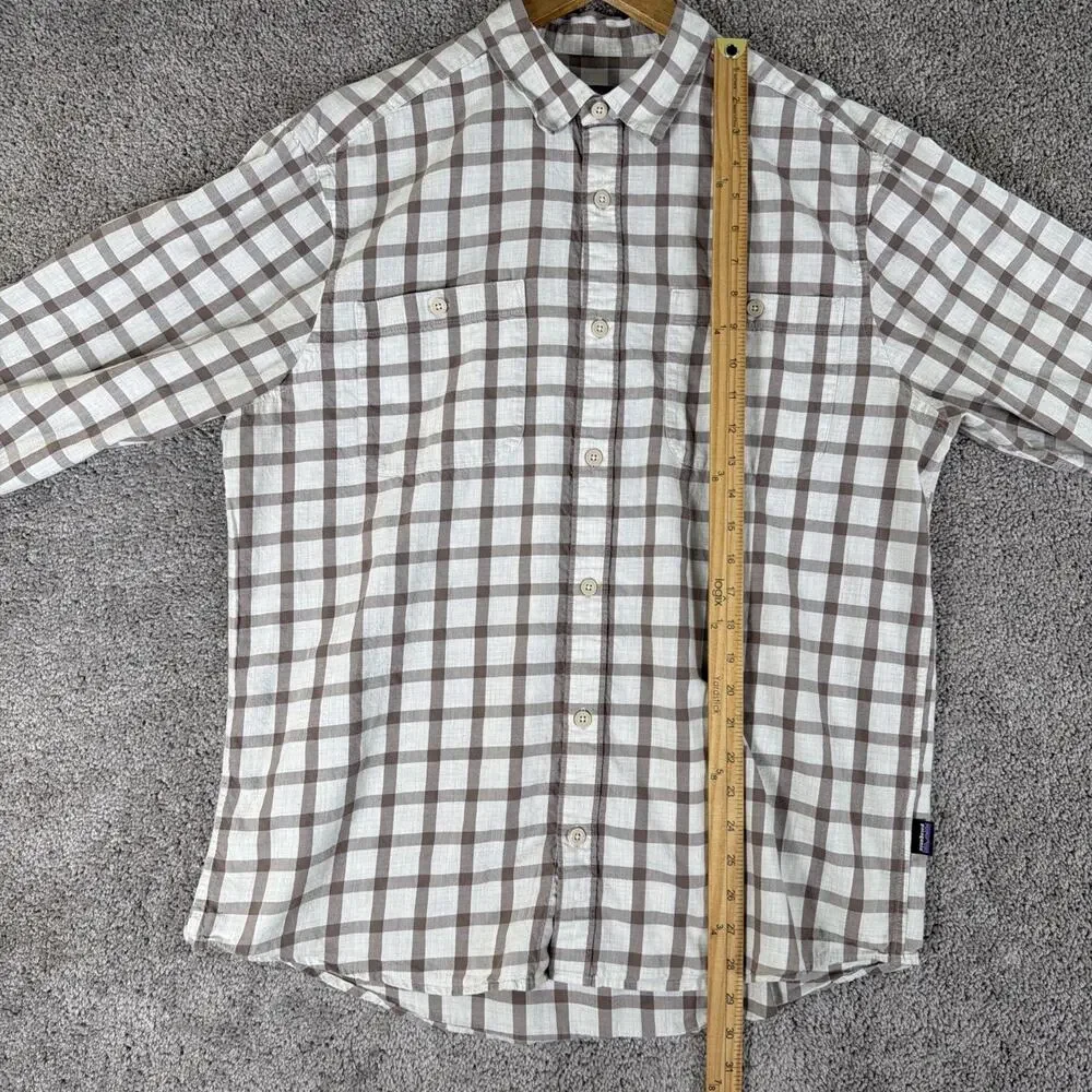 Patagonia Shirt Mens L Brown Plaid Long Sleeve in Conversion Fjord Flannel 53838